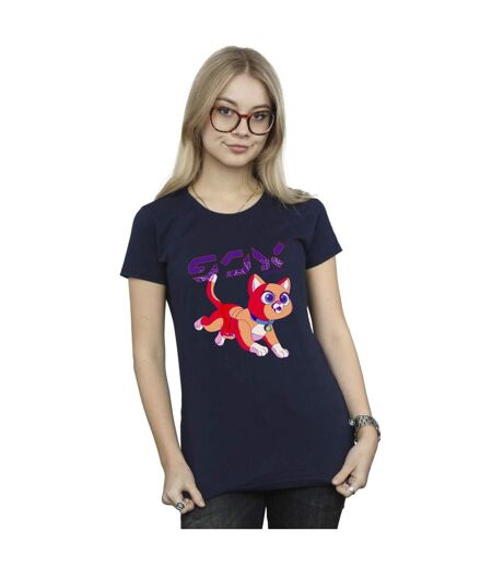 Disney T-shirt en coton mignon Lightyear Sox Digital Womens/Ladies (Bleu marine) - UTBI29262