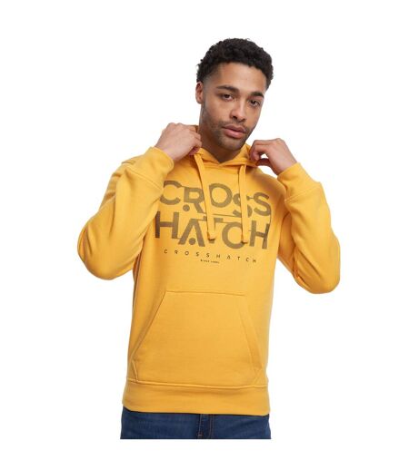 Sweat À Capuche Meshouts Homme Jaune Crosshatch