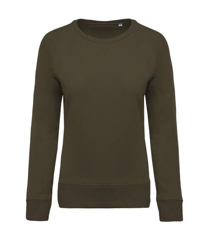 Sweat shirt coton bio - Femme - K481 - vert mousse