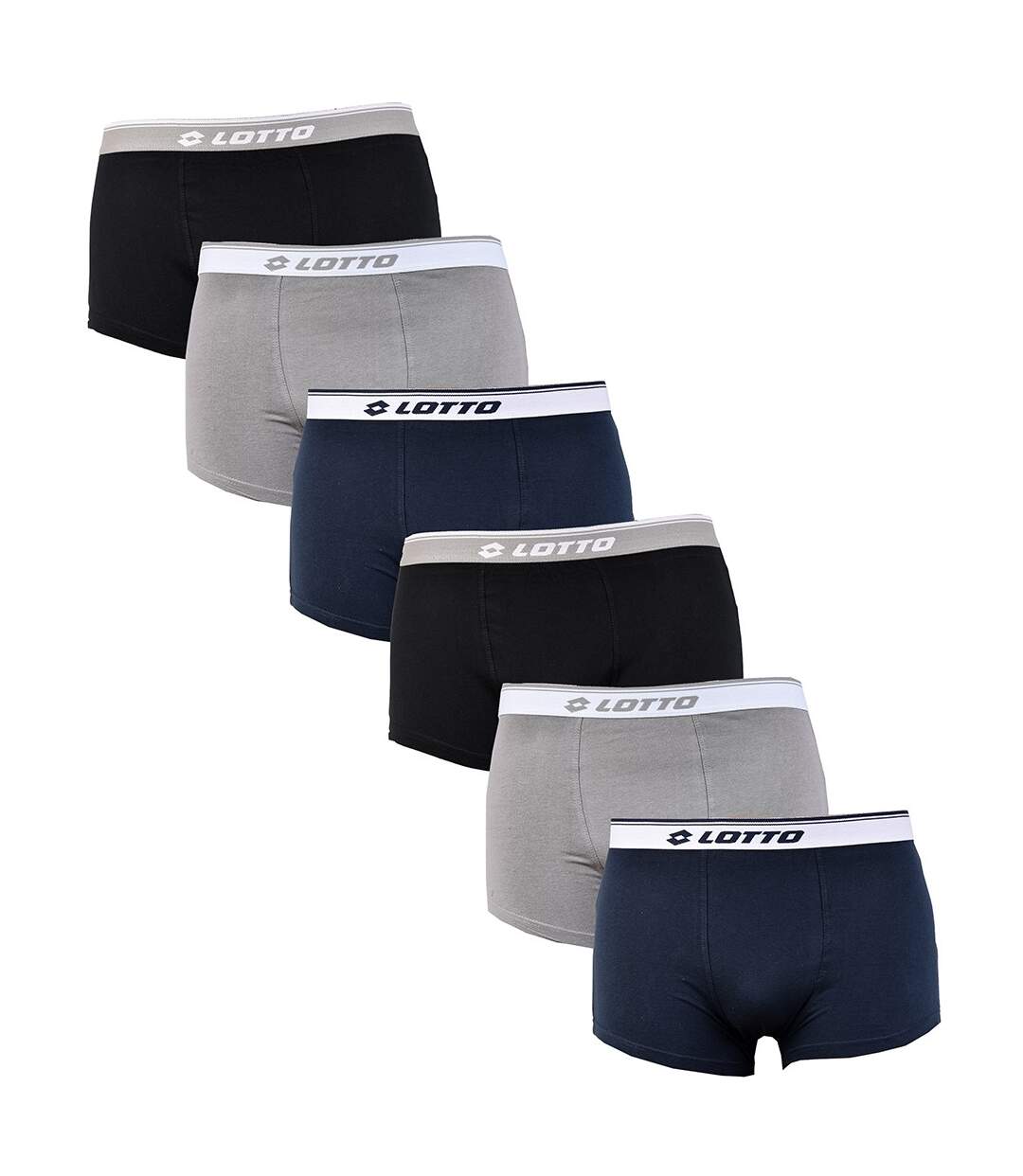 Boxer LOTTO pour Homme 100% COTON -Assortiment modèles photos selon arrivages- Pack de 6 LOTTO Assortis