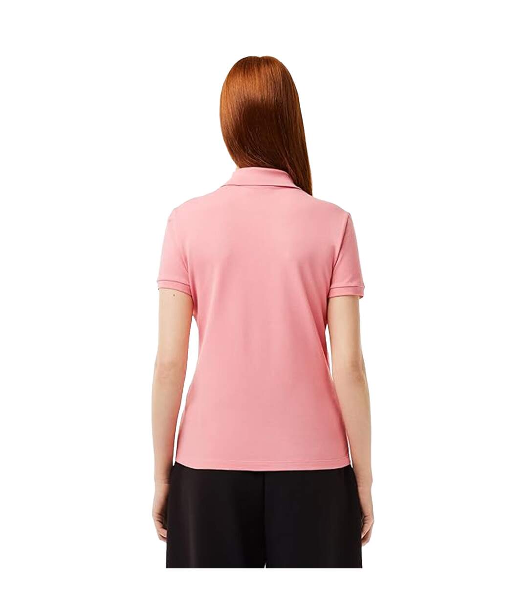Womens/ladies Mini Pique Stretch Slim Polo Shirt Pink Lacoste-3