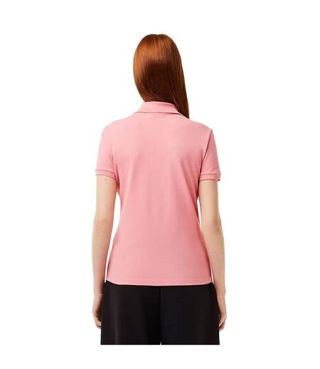 Womens/ladies Mini Pique Stretch Slim Polo Shirt Pink Lacoste