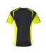 Mens Accelerate Safe T-shirt Black Yellow Mascot-2
