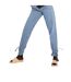 Womens/ladies Denim Tie Up Relaxed Fit Jeans Blue Missy Empire-3