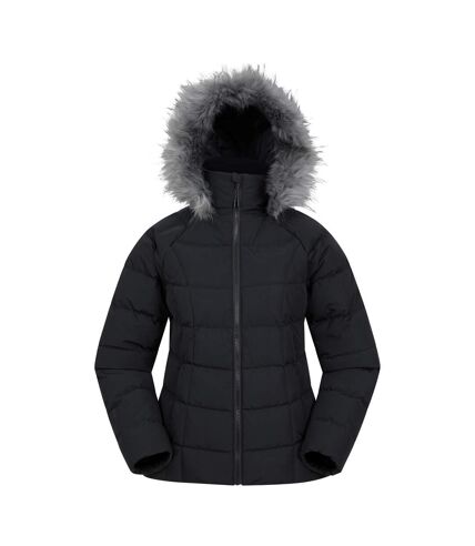 Womens/ladies isla extreme short down jacket black Mountain Warehouse