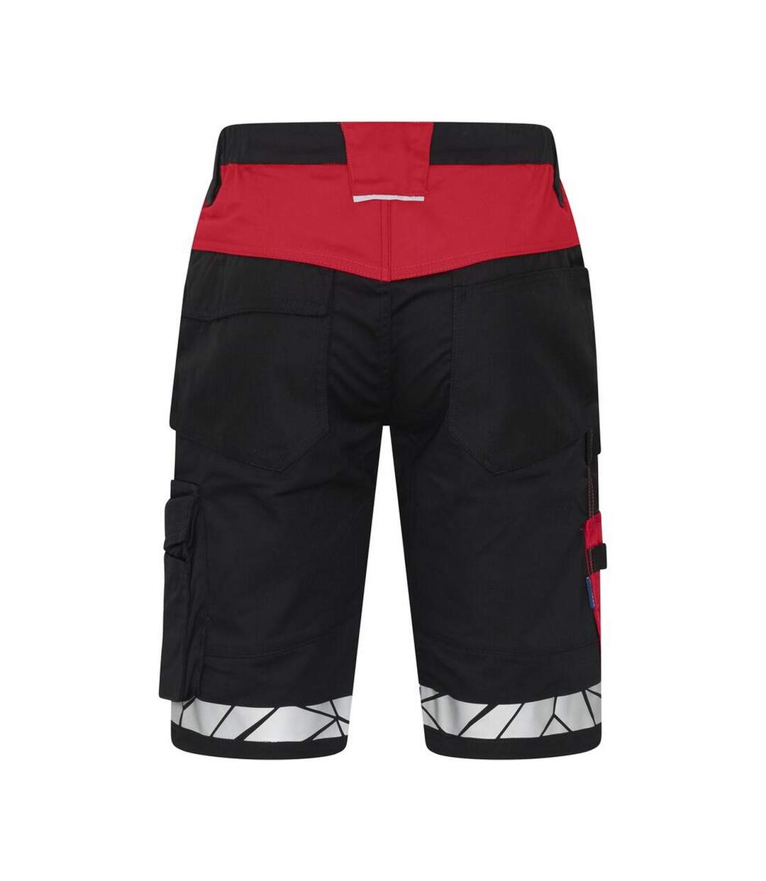 Mens Progression Work Shorts Black Red Projob-2