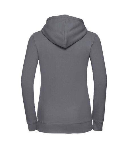Sweat À Capuche Authentic Femme Gris Foncé Uni Russell
