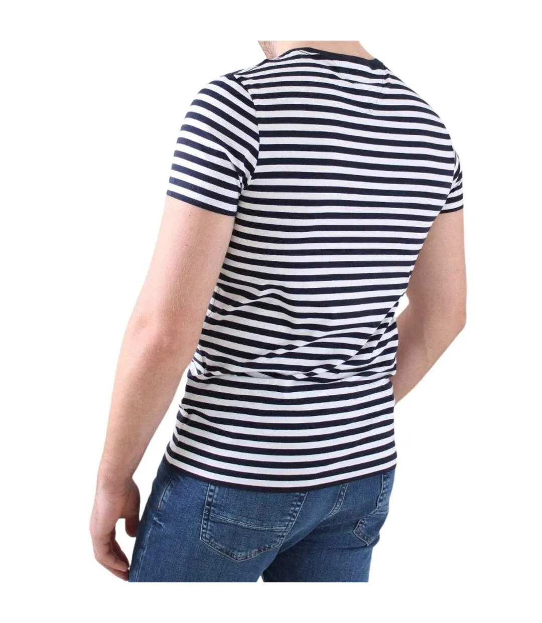 T-shirt Motif/style À Rayures Homme Blanc Noir Tommy Hilfiger-2