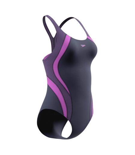 Maillot De Bain 1 Pièce Dos Nageur Motif/style Contrasté Quantum Splice Femme Rose Speedo