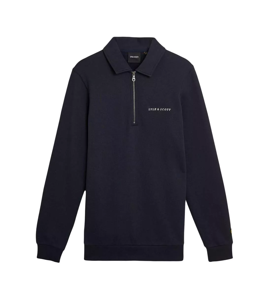 Mens Collared Quarter Zip Sweatshirt Navy Lyle & Scott-2