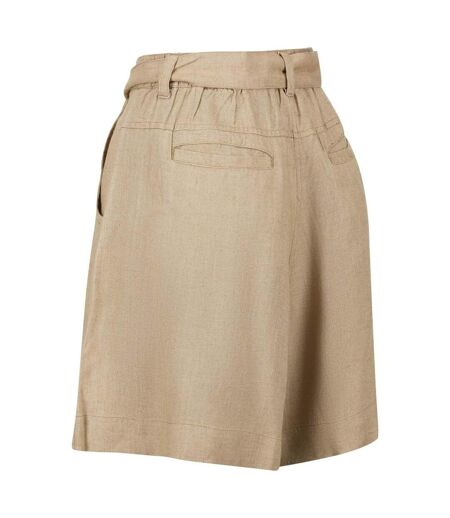 Womens/ladies Sabela Tie Belt Shorts Beige Regatta