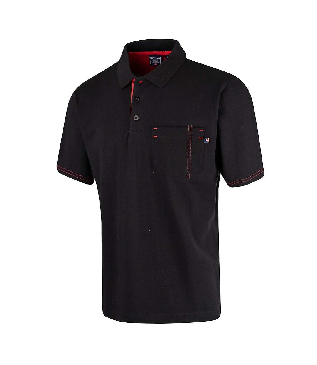 Polo homme noir Lee Cooper