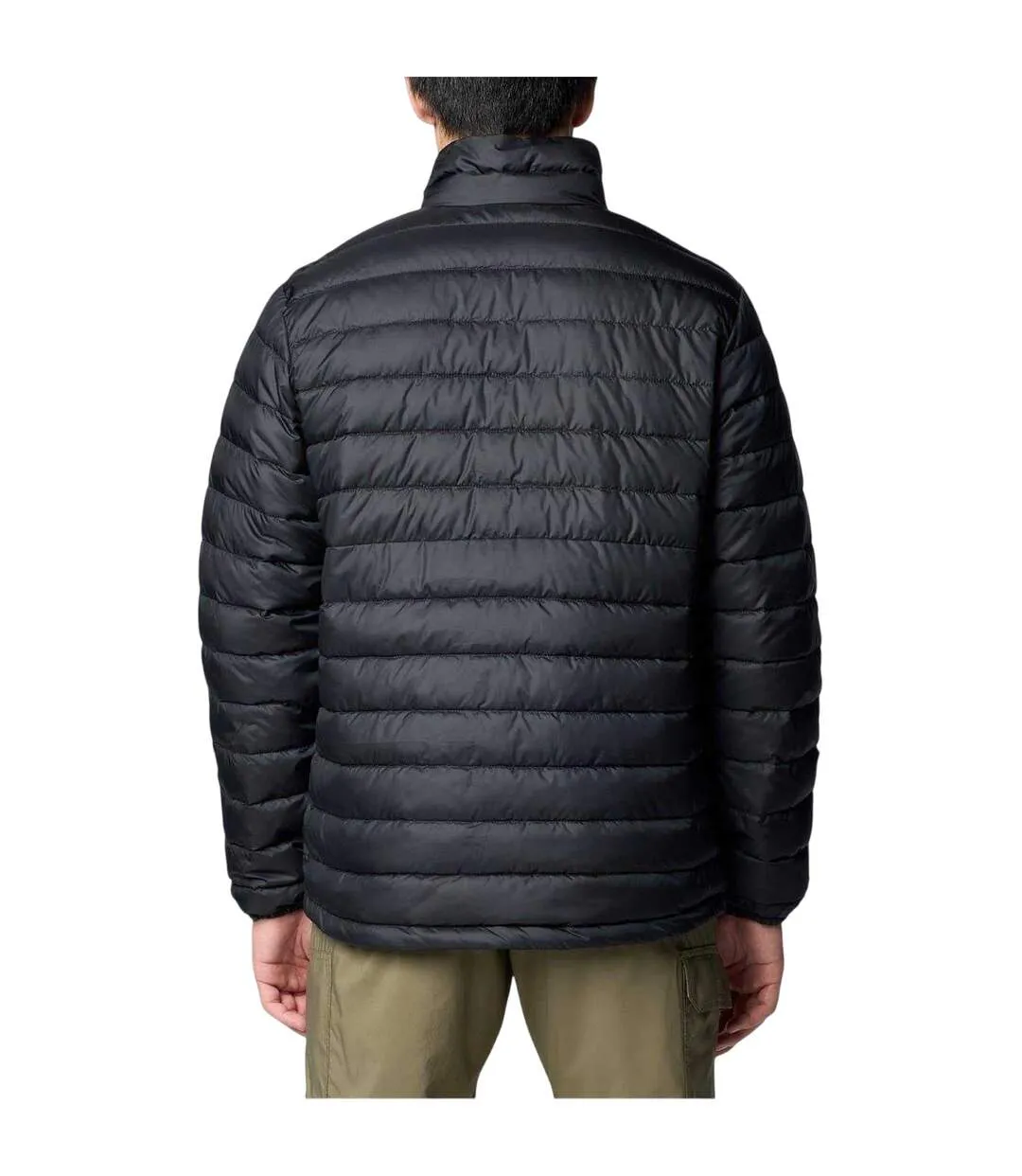 Mens Fosters Patterned Insulated Insulated Puffer Jacket Black Columbia-2