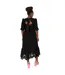 Robe Mi-longue Manches ¾ Femme Noir Maya Deluxe-2