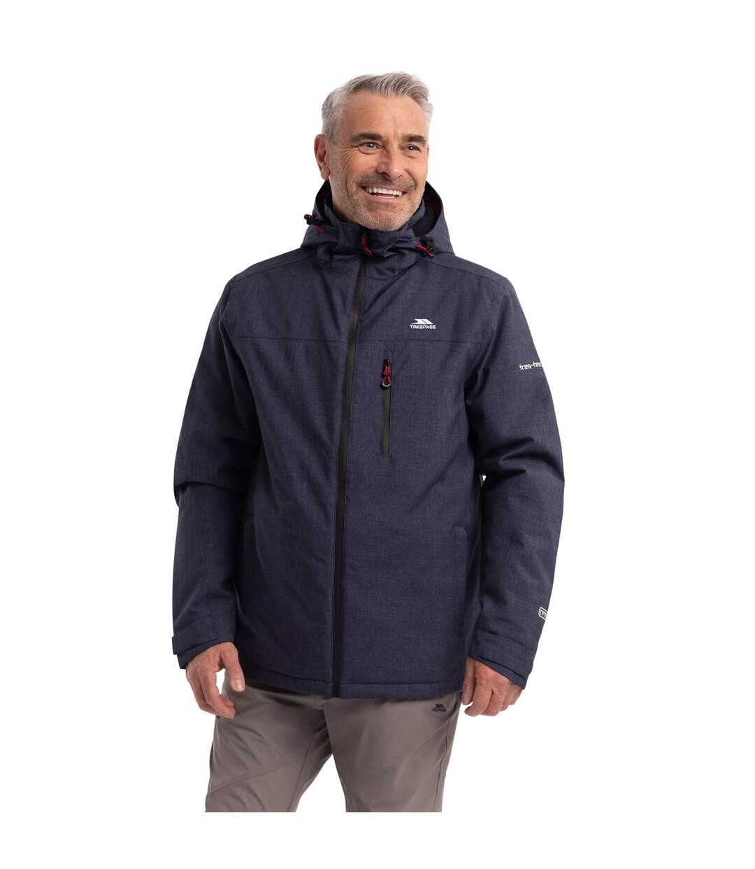 Mens Fyfinn Padded Waterproof Jacket Navy Marl Trespass-3