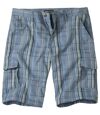 Blau karierte Cargo-Bermuda Atlas For Men
