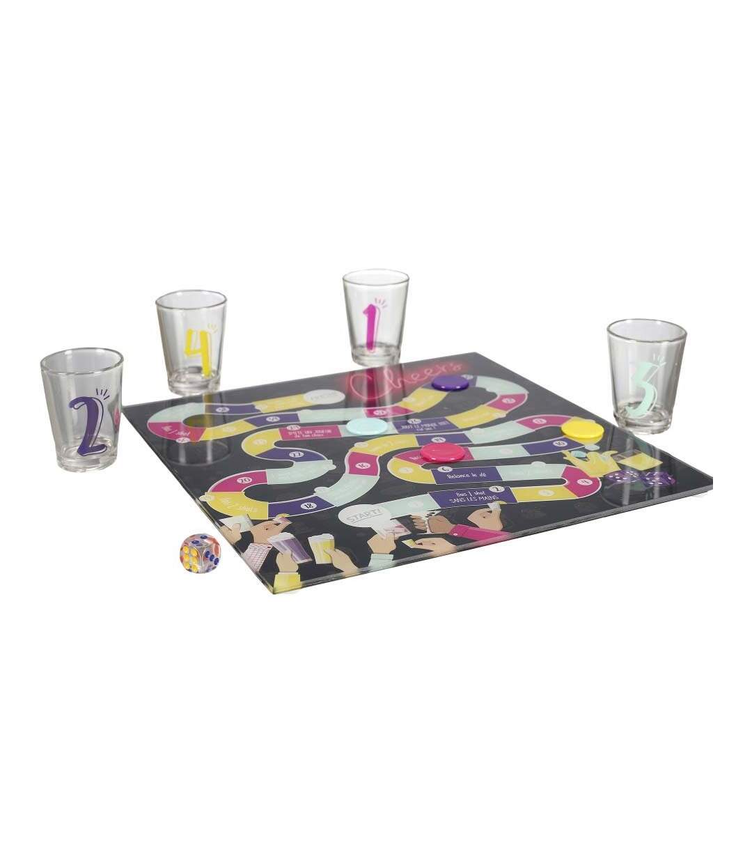 Jeu à boire jeu de plateau avec 4 shooters-3
