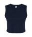 Womens/ladies muscles micro-rib tank top solid navy Bella + Canvas