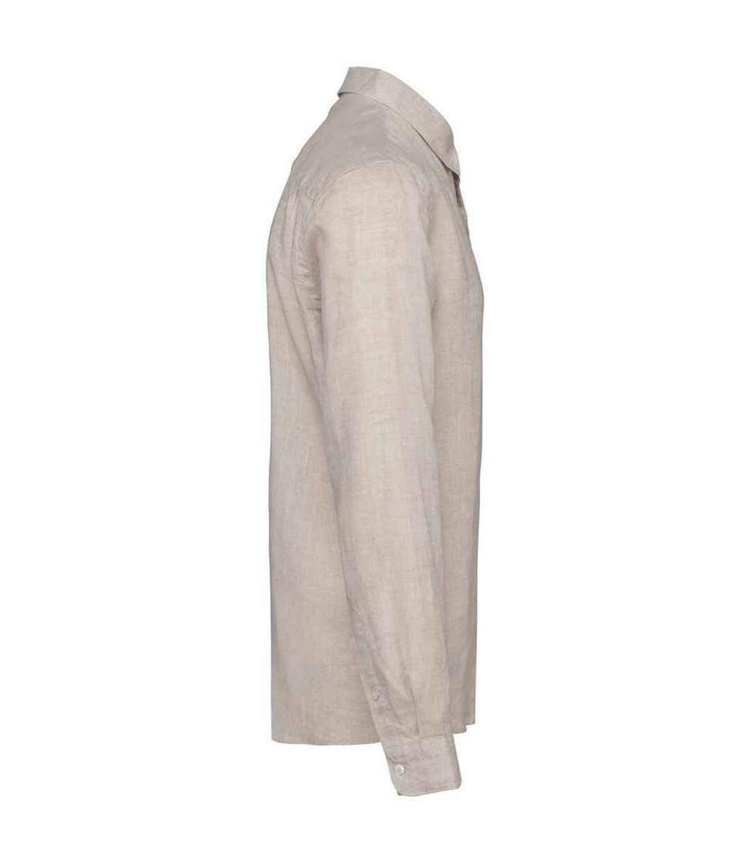 Mens linen long-sleeved shirt linen Spasso-3