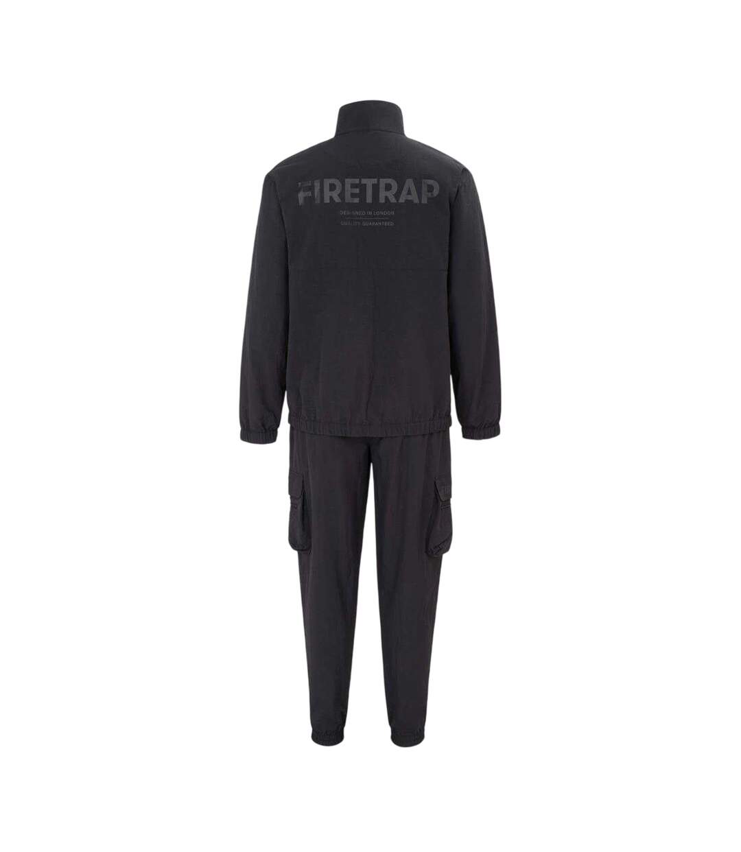 Mens Logo Zipped Tracksuit Black Firetrap-2