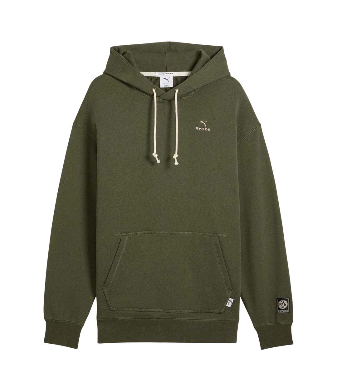 Mens Borussia Dortmund Long-sleeved Hoodie Green Puma-1