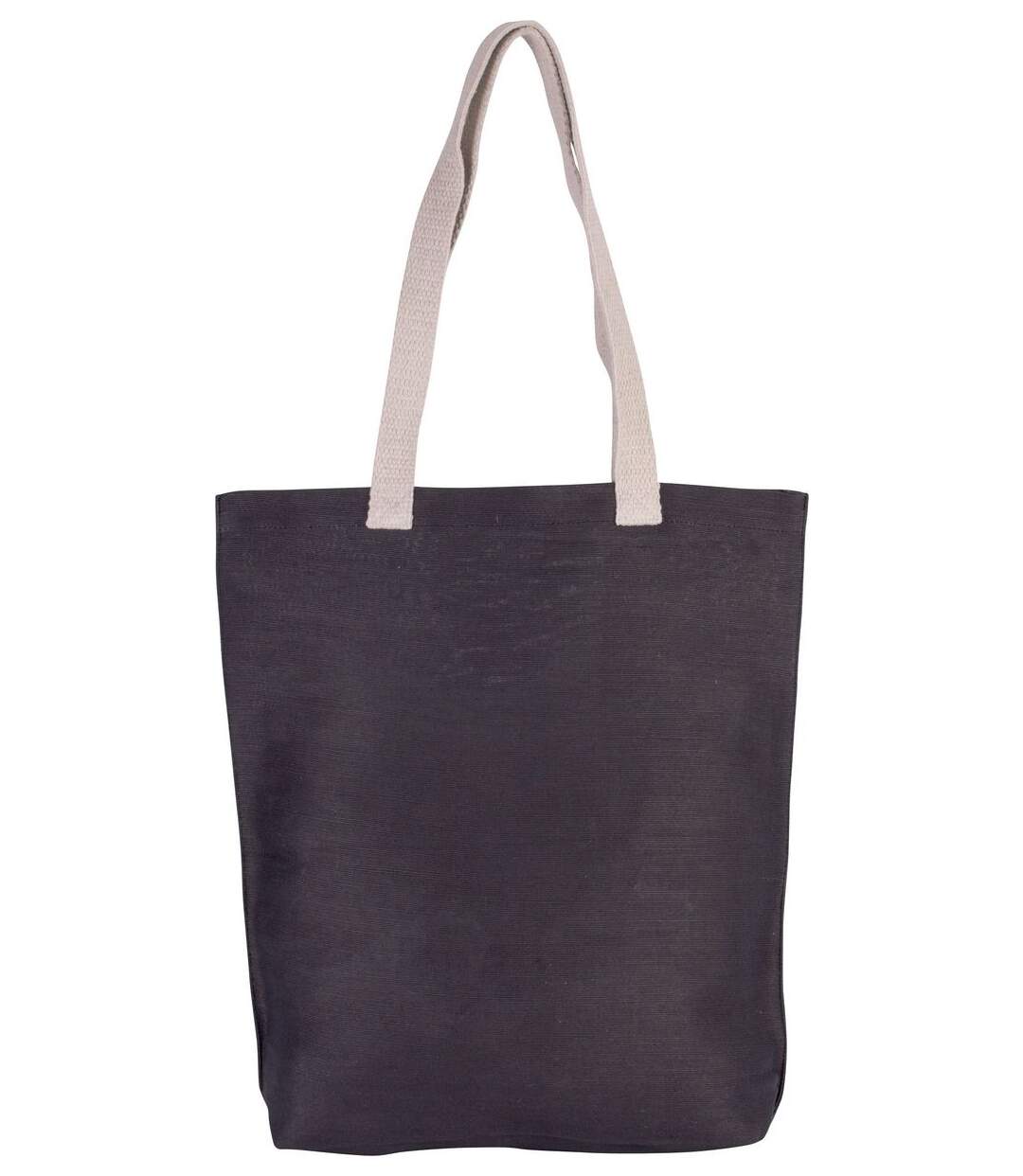 sac shopping en toile de jute - KI0229 - gris foncé-1