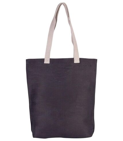 sac shopping en toile de jute - KI0229 - gris foncé