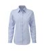 Russell Ladies/Womens Herringbone Long Sleeve Work Shirt (Light Blue) - UTBC2740
