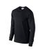 Gildan Unisex Adult Ultra Plain Cotton Long-Sleeved T-Shirt (Black)
