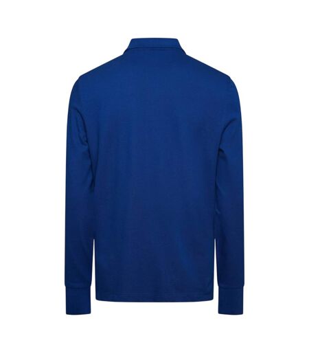 Mens Embroidered Logo Long-sleeved Polo Shirt College Navy Gant
