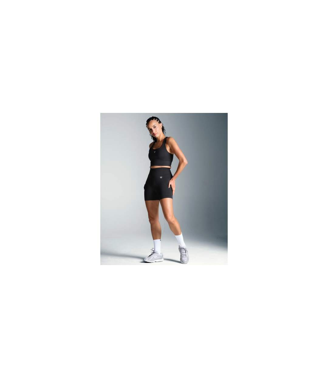 Womens/ladies Rete Seamless Shorts Black Miss Kick-1