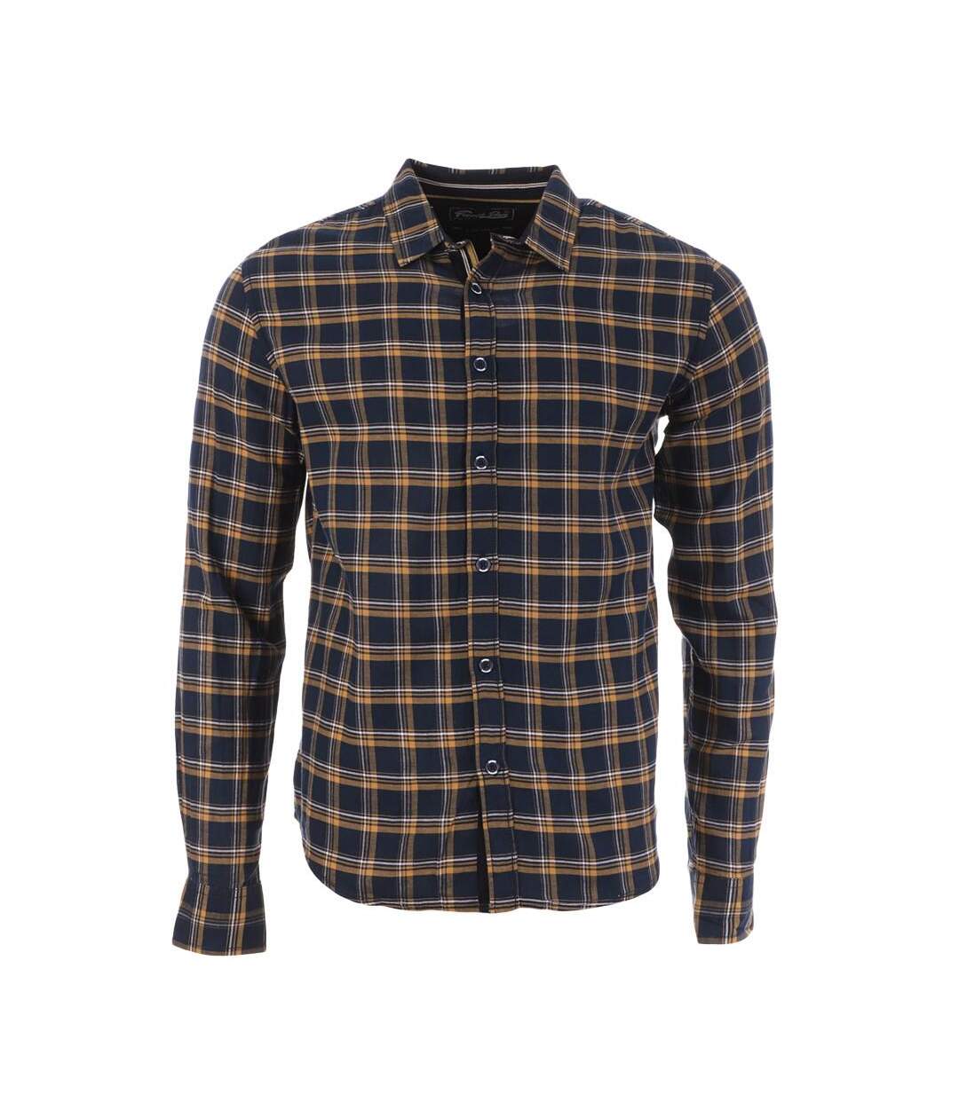 Chemise à Carreaux Marine/Jaune Homme RMS26 - L