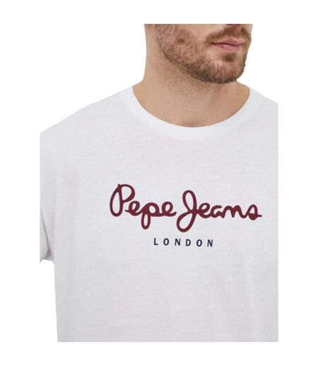 T-shirt Manches Longues Homme Blanc Pepe Jeans