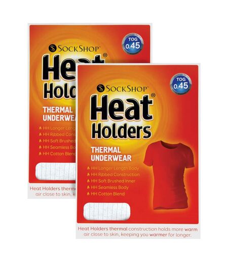 Heat Holders - Lot De 2 Homme Sous Vetements Thermqiue Manches Courtes T-shirt