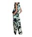 Combinaison Sans Manches Motif/style Floral Femme Noir Vert AX Paris-3