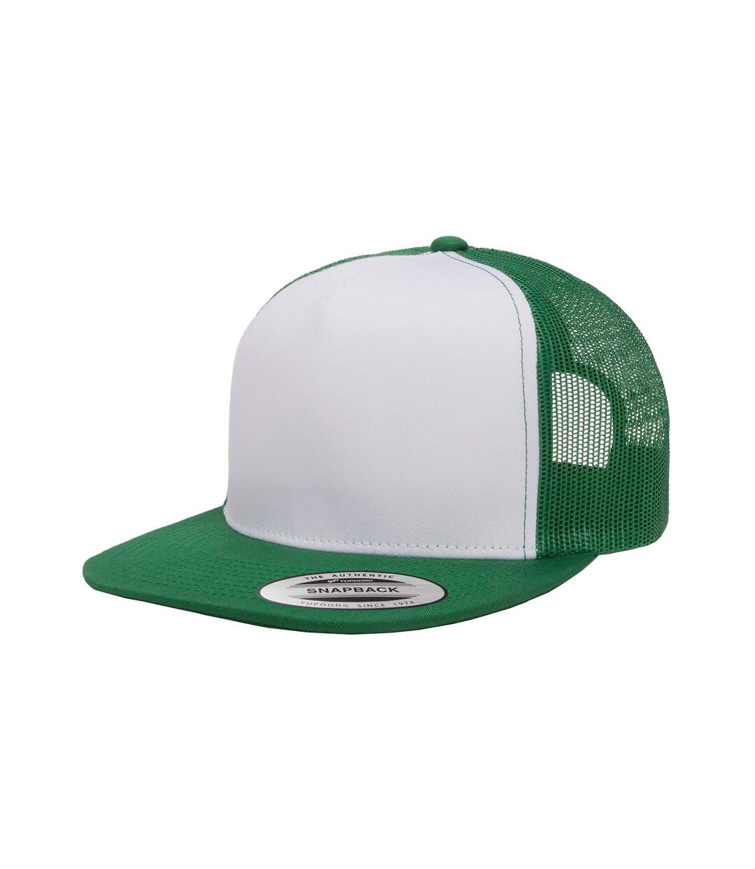 Casquette Trucker Classic Blanc Vert Kelly Yupoong-1
