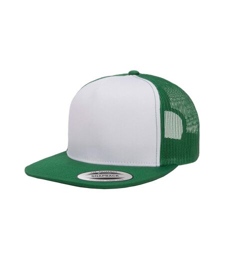 Casquette Trucker Classic Blanc Vert Kelly Yupoong