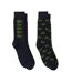 2x paires de chaussettes marines/vertes homme lacoste ra1513 - 35/38-1