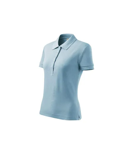 Womens/ladies Cotton Polo Shirt Light Blue Malfini
