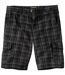 Men's Checked Cargo Shorts - Anthracite