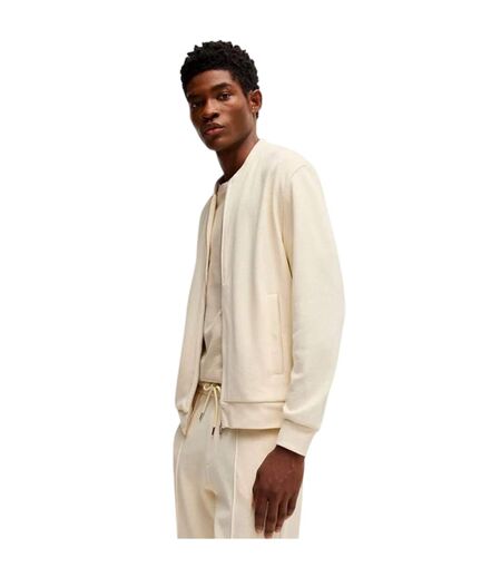 Blouson Aviateur Motif/style Uni Homme Blanc Boss