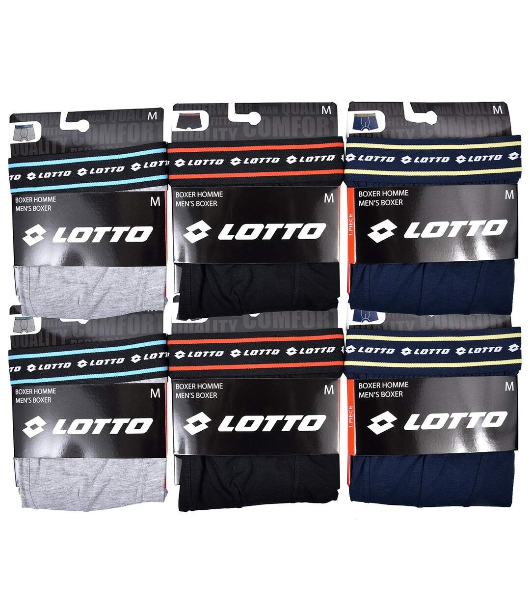 Boxer homme LOTTO Pack de 6 Boxers 0560-3