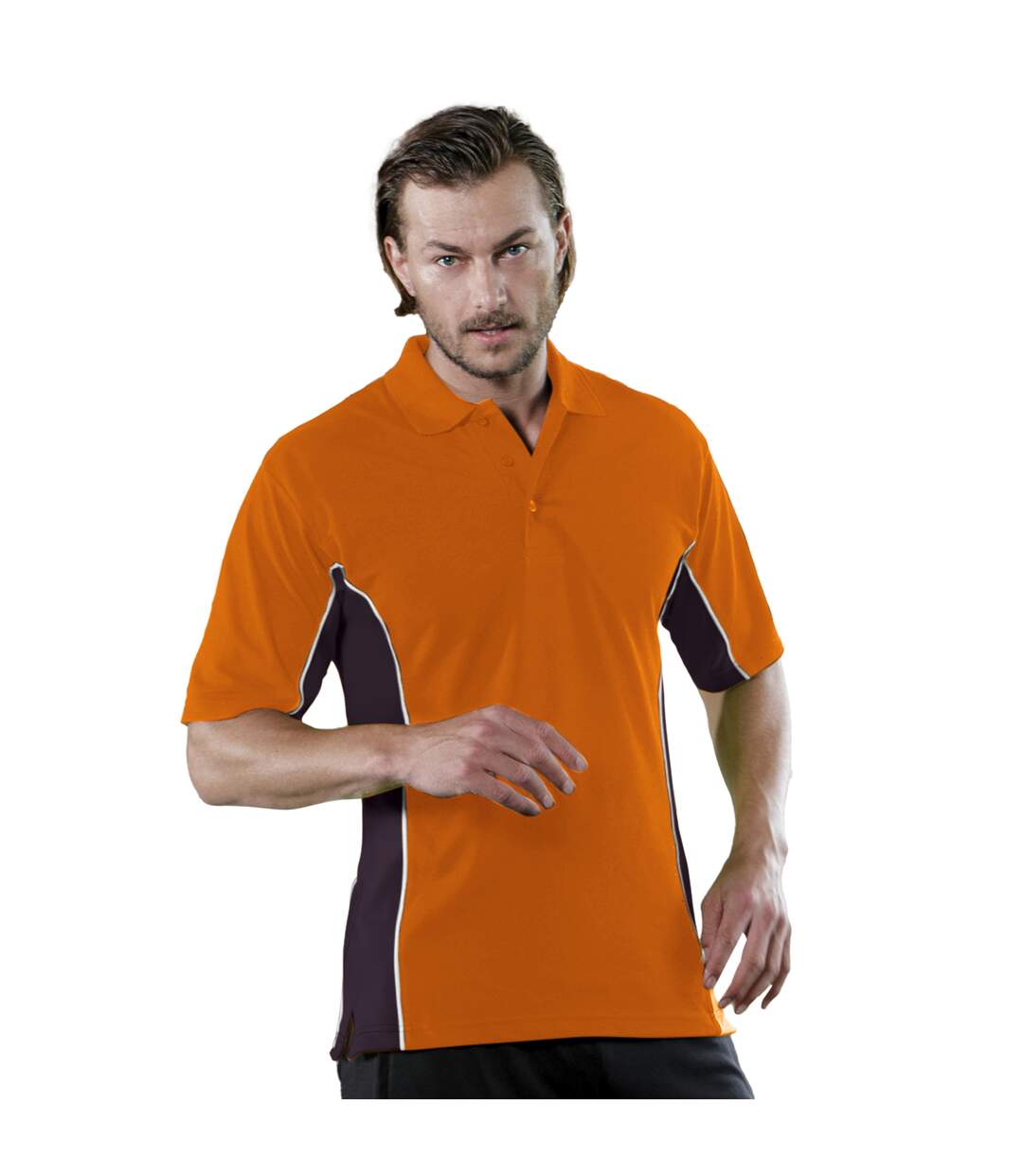 Gamegear - Polo à manches courtes - Homme (Orange/Gris/Blanc) - UTBC412