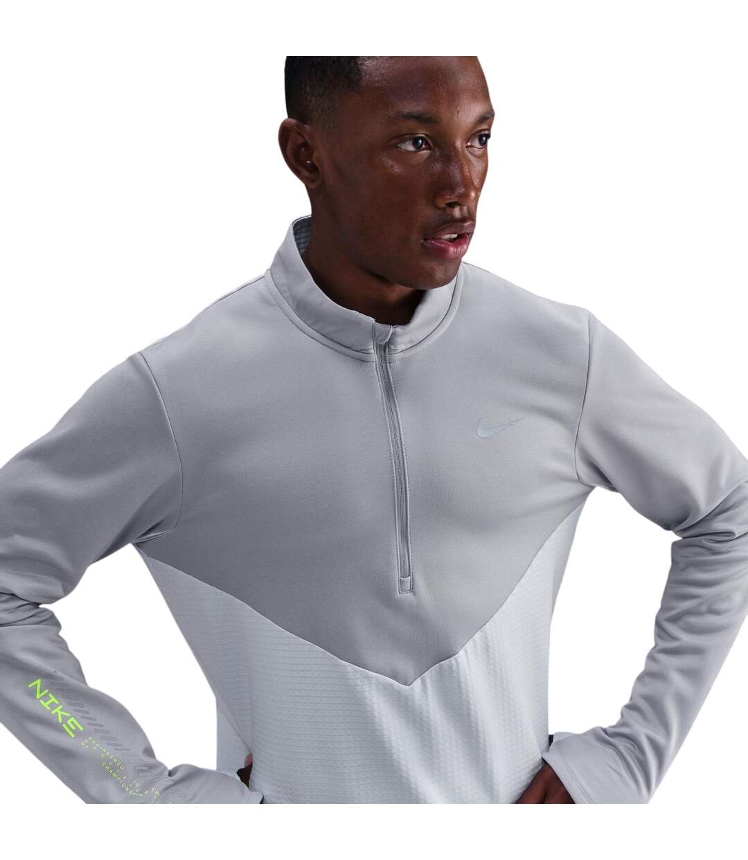 Mens Pacer Dri-fit Quarter Zip Top Platinum Nike-3