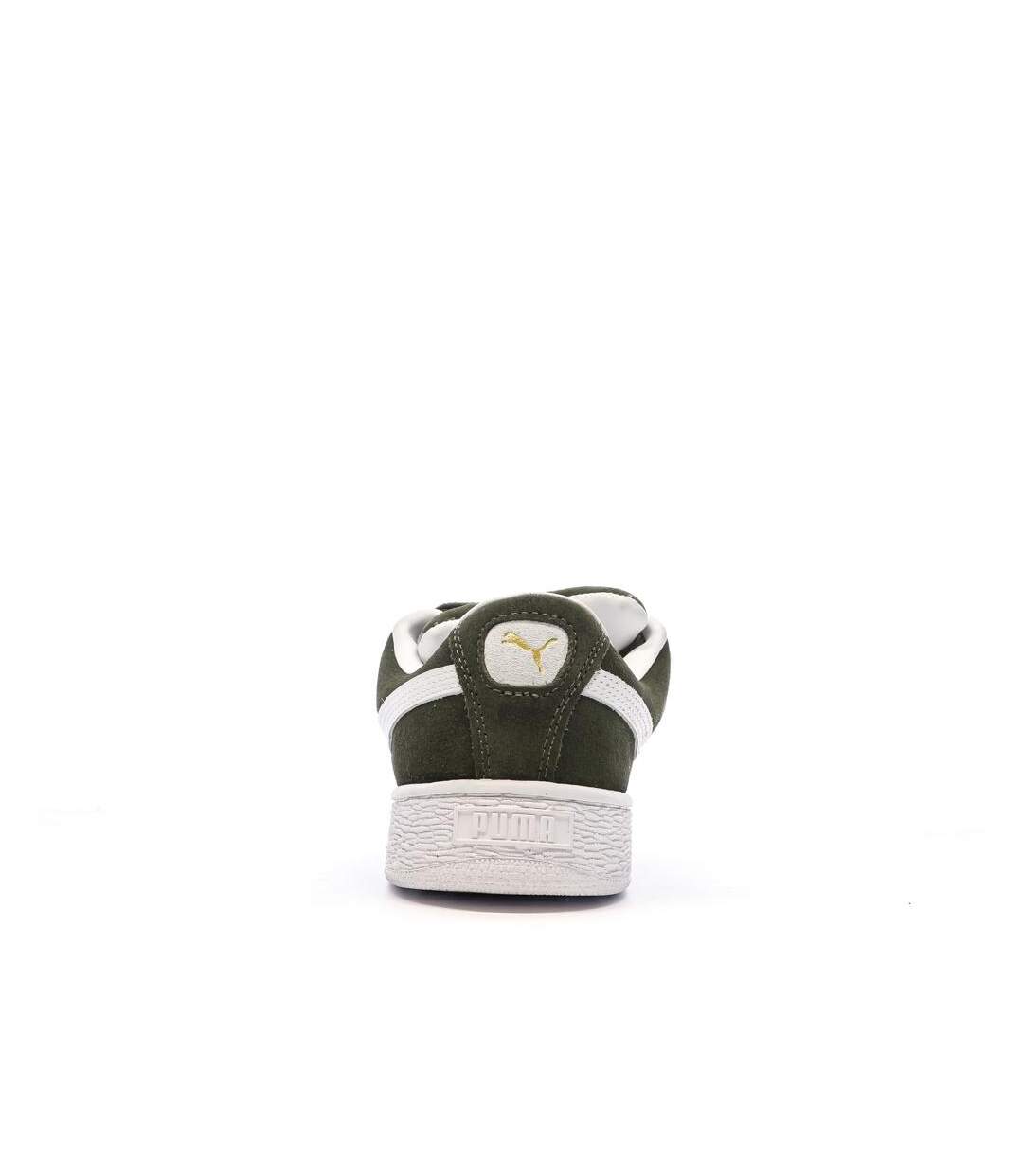 Baskets kaki/blanc femme puma suede xl-3