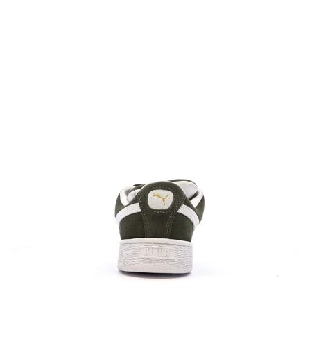 Baskets kaki/blanc femme puma suede xl