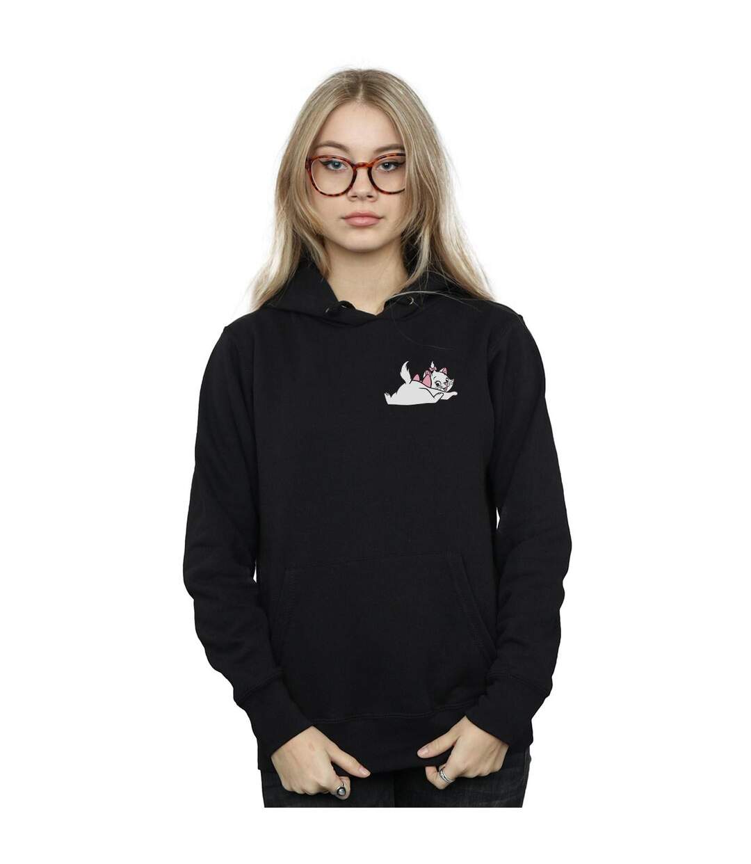 Disney - Sweat à capuche ARISTOCATS MARIE SWEET BACKSIDE BREAST PRINT - Femme (Noir) - UTBI5573-2