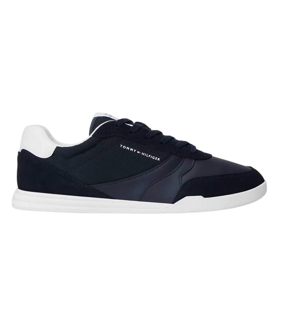 Mens Lopro Leather Trainers Navy White Tommy Hilfiger-1