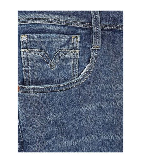 Mens Anbass Cotton Slim Jeans Blue Replay