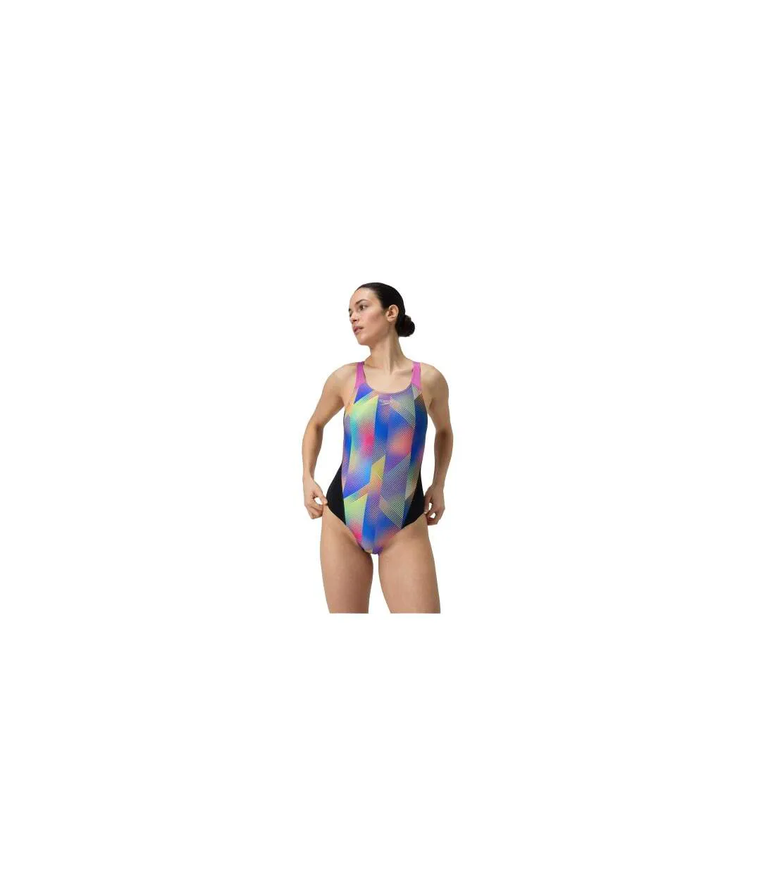 Maillot De Bain 1 Pièce Femme Noir Rose Speedo-1